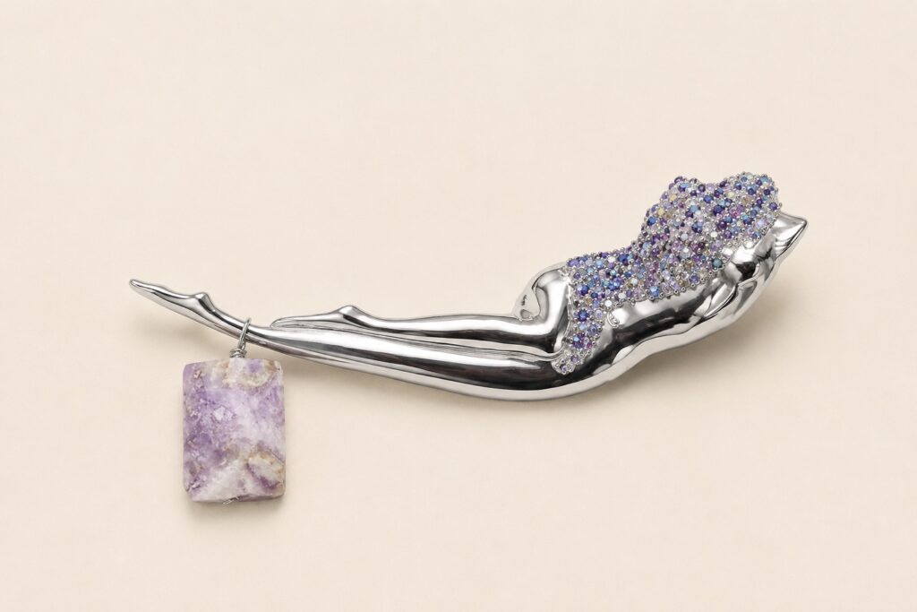 Lavender Muse Brooch