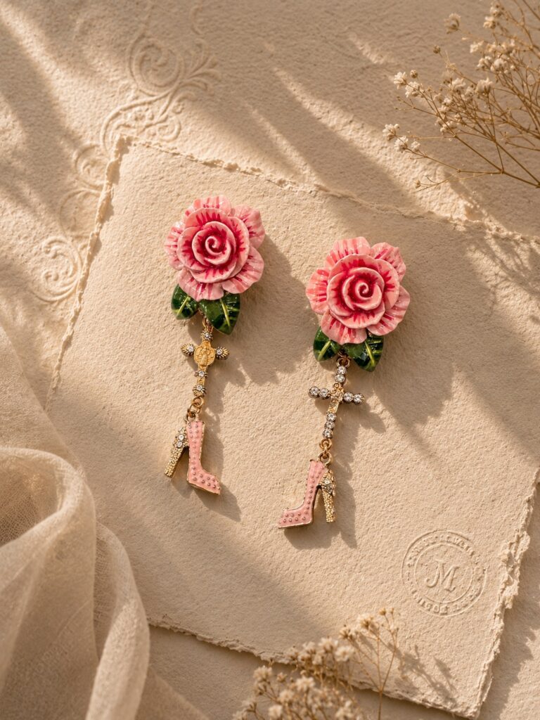 She Left Roses Behind Earrings