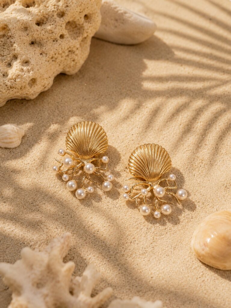Golden Shell Earrings